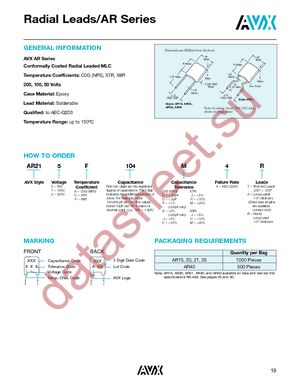 AR215A102J4R datasheet  